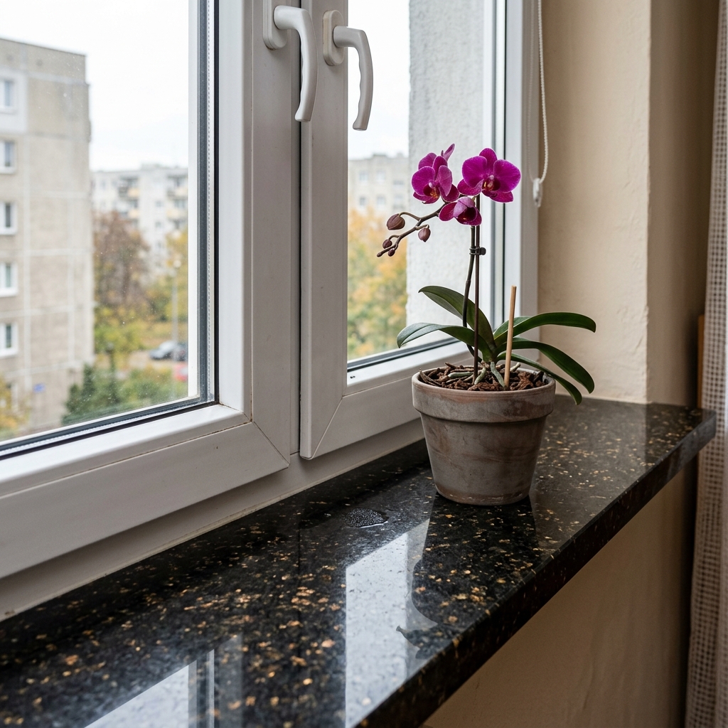 Realizacja parapetu z konglomeratu Botticino — Radom